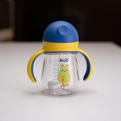 KUB | Bình Nước Chống Sặc Cho Bé 240ml Làm Từ Nhựa Tritan Và PPSU An Toàn [Tặng Ống Hút Thay Thế Tiện Lợi]