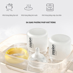 ZAXION | Bình Sữa Thủy Tinh Chống Đầy Hơi Bọc Silicone Dung Tích 80ml - 240ml