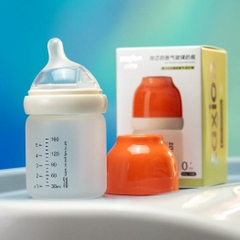 ZAXION | Bình Sữa Thủy Tinh Chống Đầy Hơi Bọc Silicone Dung Tích 80ml - 240ml