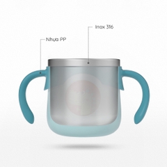 KUB | Bình Sữa Inox Cho Bé Với Hình Hoạt Hình 3D Ngộ Nghĩnh, 260ml Inox 316 An Toàn