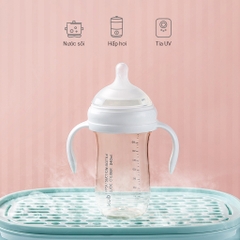 KUB | Bình Sữa Cho Bé 6 Tháng Tuổi 240ml, Nhựa PPSU Cao Cấp, Chống Sặc [Tặng Núm Ty Thay Thế KUB]