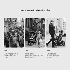 BABYCOUPE | Dây Dắt Trẻ Đi Dạo Chống Lạc, Chống Cắt 2 Trong 1 An Toàn Siêu Bền, Dây Dài 2.5M