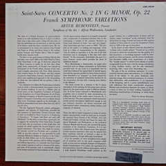 Rubinstein - Saint-Saëns - Franck – Saint-Saëns: Concerto No.2 - Franck: Symphonic Variations