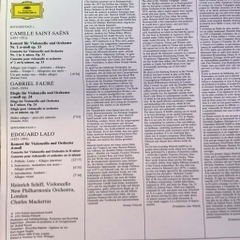 Camille Saint-Saëns · Gabriel Fauré · Edouard Lalo - Heinrich Schiff · Charles Mackerras, New Philharmonia Orchestra – Untitled