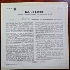 Quartet No. 1 for Piano, Violin, Viola and Cello, Op. 15