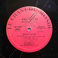 Quartet No. 1 for Piano, Violin, Viola and Cello, Op. 15