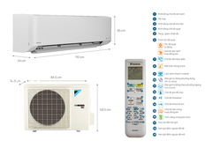 Máy lạnh treo tường Inverter Daikin FTKY71ZVMV (3.0HP)