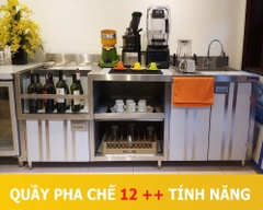QUẦY PHA CHẾ CÀ PHÊ INOX - CAFE 12 TÍNH NĂNG