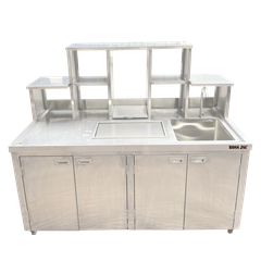 QUẦY PHA CHẾ TRÀ SỮA BOSS 1M6 INOX