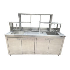 QUẦY PHA CHẾ TRÀ SỮA BOSS 2M3 INOX