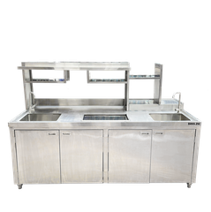 QUẦY PHA CHẾ TRÀ SỮA BOSS 2M INOX