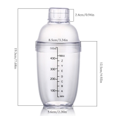 Shake Nhựa 500 ml có vạch