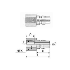 Khớp nối đầu đực ren trong 21PF