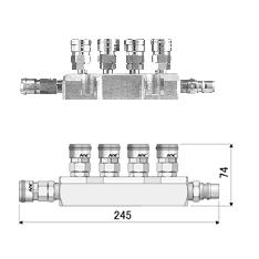 Khớp nối nhiều đầu nối thẳng 5L
