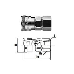 Khớp nối đầu cái ren ngoài 20SM