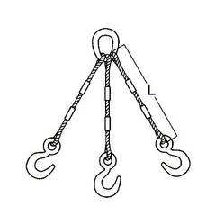 Dây nâng cáp thép 3 chân