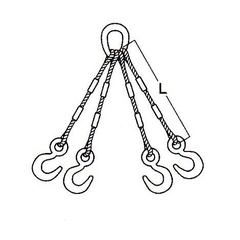 Dây nâng cáp thép 4 chân