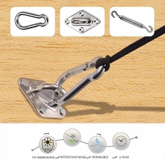 Bộ phụ kiện móc inox 304 dùng lắp đặt lưới che nắng