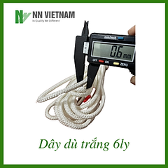 Dây dù tròn trắng dùng căng liều, lưới che nắng siêu bền, chắc chắn - Loại 6ly và 8ly