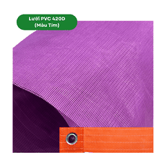 Lưới PVC420D May Dây Bẹ Polyester Che lối đi, lan can - Kích thước 0.4m x 3m - Nhiều màu