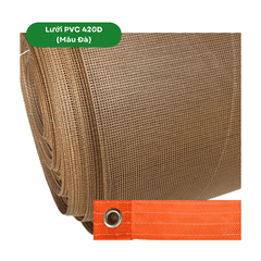 Lưới PVC420D May Dây Bẹ Polyester Che lối đi, lan can - Kích thước 0.4m x 3m - Nhiều màu