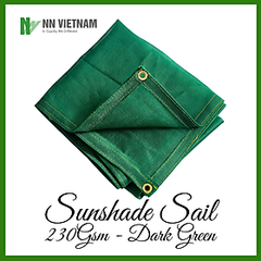 Lưới che nắng 80% - HDPE 230GSM - Xanh Đen