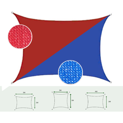 Lưới Che Nắng Tứ Giác Cắt Bo Cong – Phối 2 Màu, Che Nắng 90%, Thẩm Mỹ Cao