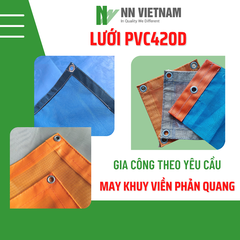 Lưới PVC may dây phản quang