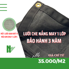 Lưới Che Lan, Cây Trồng - Lưới che nắng 60% - Màu Đen (May 1 lớp)