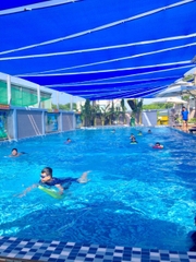 Lưới che nắng 80% - HDPE 230GSM - Xanh Dương