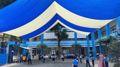 Lưới che sân vưởn - Lưới che nắng 90% - 325GSM Màu Xanh Dương