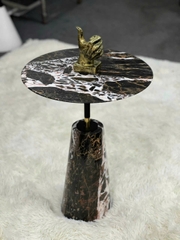 Tab Decor Trụ Đá Mặt Inox Side Table
