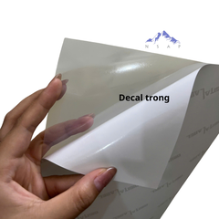 Decal nhựa cho máy in phun khổ A4 in mực nước, mực dye, mực pigment