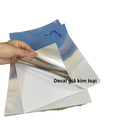 Decal nhựa cho máy in phun khổ A4 in mực nước, mực dye, mực pigment