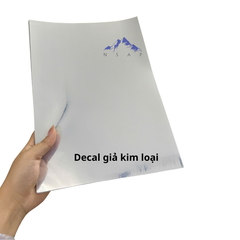 Decal nhựa cho máy in phun khổ A4 in mực nước, mực dye, mực pigment