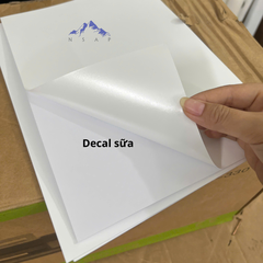 Decal nhựa cho máy in phun khổ A4 in mực nước, mực dye, mực pigment