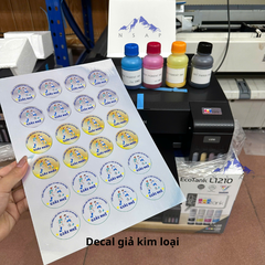 Decal nhựa cho máy in phun khổ A4 in mực nước, mực dye, mực pigment