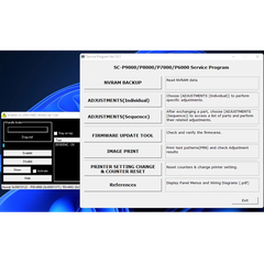 Phần mềm reset - Service Adjustment Program cho máy in Epson SureColor SC-P6000, P7000, P8000, P9000, P6050, P6070, P6080, P7050, P7070, P7080, P8050, P8070, P8080, P9050, P9070, P9080