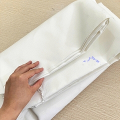 Vải thêu logo có vân Tatami