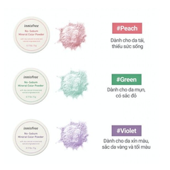 Innisfree Phấn Phủ Kiềm Dầu No-Sebum Mineral Color Powder 5g
