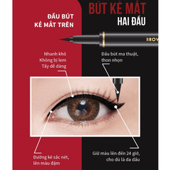 Nongchat Browit Bút Kẻ Mắt 2 Đầu High Technique Duo Liner 0.5ml+0.14g