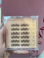 LÔNG MI CỤM CÓ SẴN KEO JARY PRO CLUSTER LASHES HỘP NHỰA 6 HÀNG - P6 VUỐT MÈO - KHÔNG VỎ