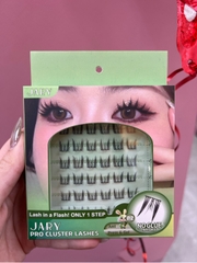 LÔNG MI CỤM CÓ SẴN KEO JARY PRO CLUSTER LASHES HỘP NHỰA 6 HÀNG - P2 TAI THỎ - FULL VỎ