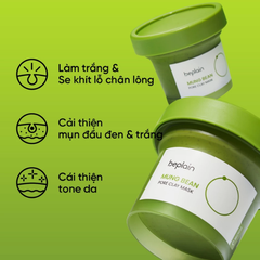 Beplain Mặt Nạ Đất Sét Mung Bean Pore Clay Mask 120ml