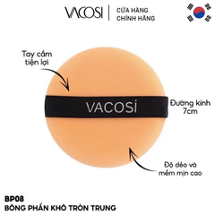 BP08 - VACOSI MEDIUM ROUND PUFF (BP08 - Bông phấn khô tròn, size trung)