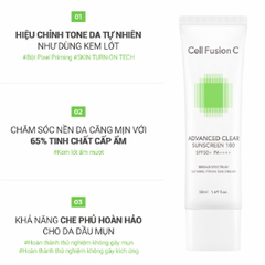 Cell Fusion C KCN Advanced Clear Xanh - Mẫu Mới