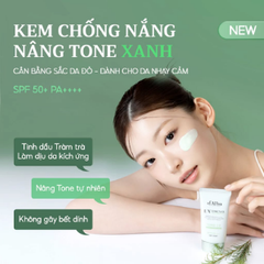D'Alba Kem Chống Nắng UV Essence Waterfull tone Up Green Correcting 50ml