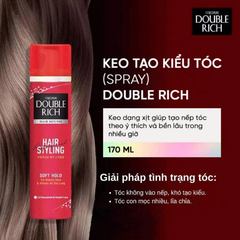 Double Rich Mousse Tạo Kiểu Tóc Giữ Nếp Mạnh 170ml - Strong Hold