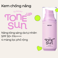 EDIT.B Kem Chống Tone-up Sun Serum - Hồng 55ml
