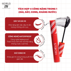 Horus Chuốt Mi Long Locking Waterproof Mascara